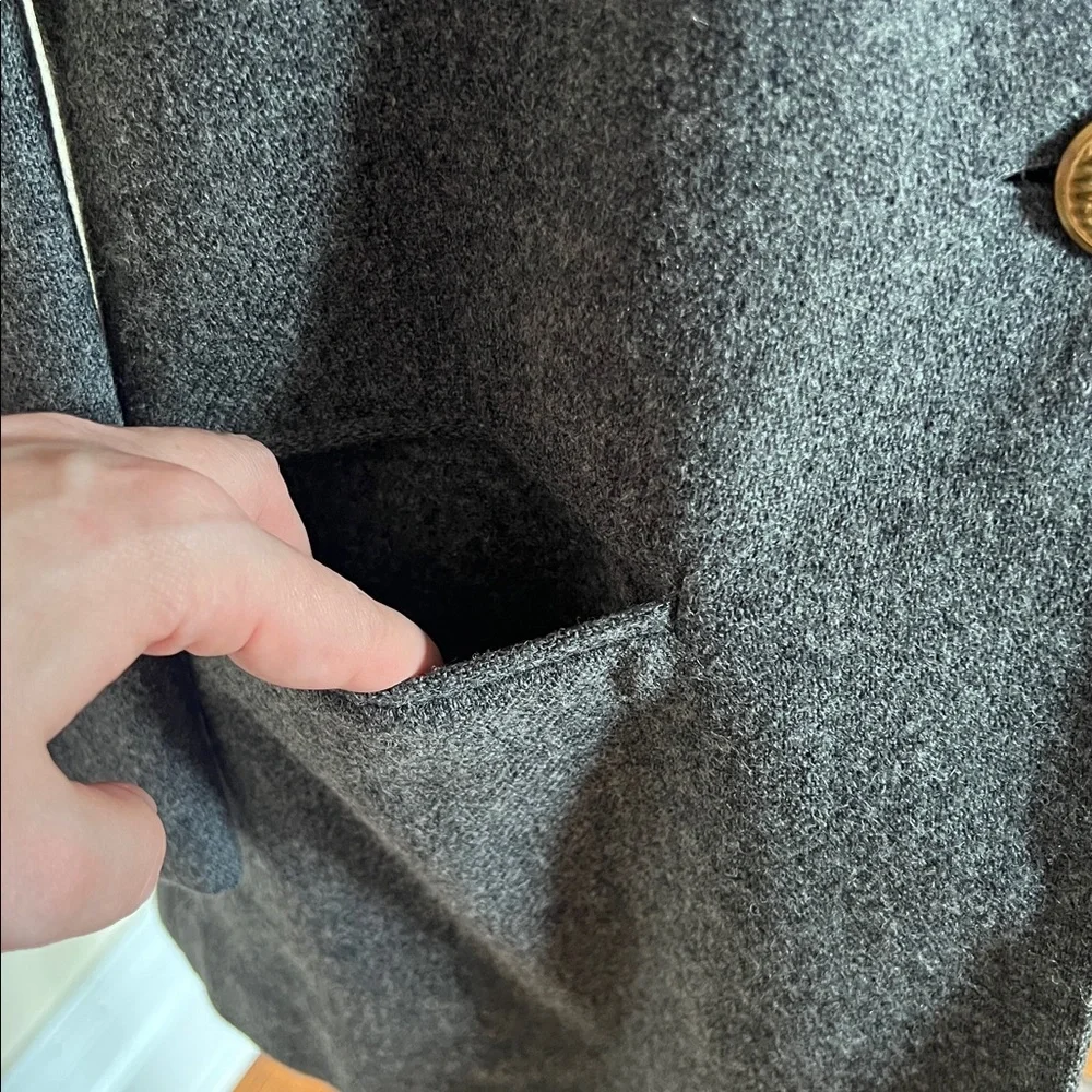 Vintage Block Island Petites by Marina Pappas Oversized Wool-Blend Blazer 4P